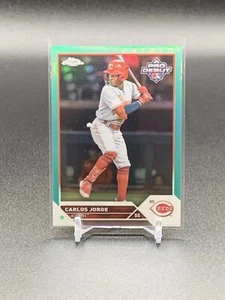 2023 Topps Pro Debut Carlos Jorge PDC-74 Aqua Refractor /75 | Cincinnati Reds - Picture 1 of 2