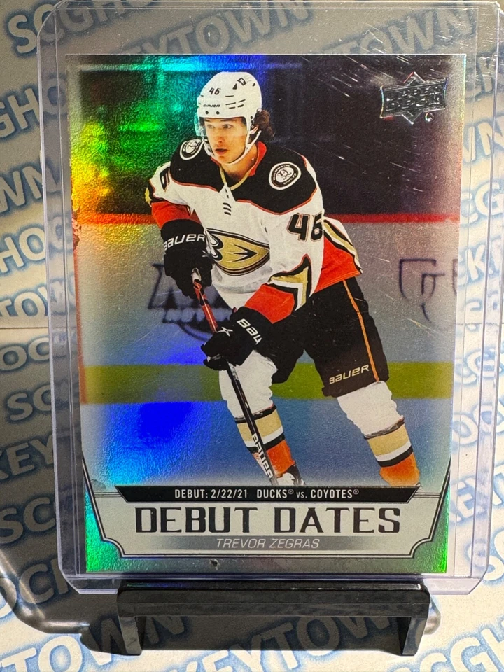 2022-23 Upper Deck Debut Dates Trevor Zegras Anaheim Ducks #DD-13 Mint - Image 1 of 1