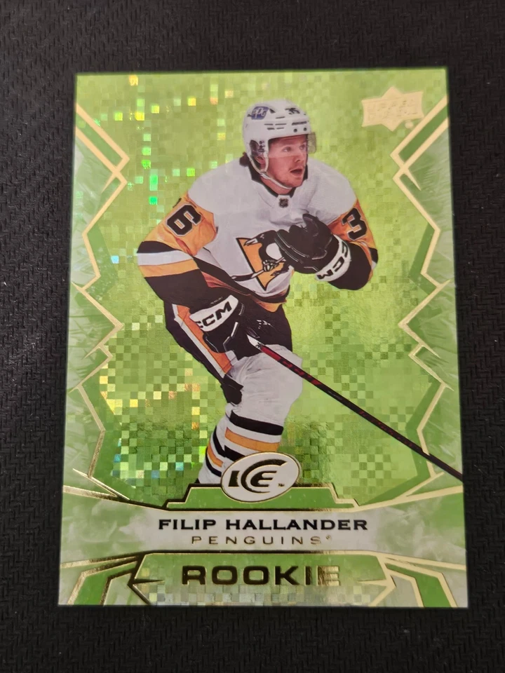 2022-23 Upper Deck Ice FILIP HALLANDER #129 Green Rookie RC - Image 1 of 1