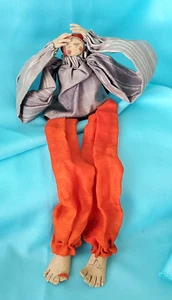 VINTAGE HANDMADE GROSTESQUE FOLK-ART LANKY CLOWN SHELF-SITTER FIGURE - Picture 1 of 18