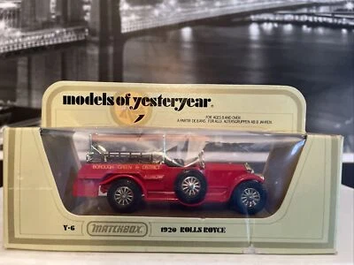 MATCHBOX LESNEY 1978 MODELS OF YESTERYEAR Y-6 1920 ROLLS ROYCE FIRE ENGINE - Image 1 of 4