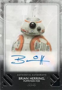 Star Wars Rise of Skywalker 2, Brian Herring (BB-8) Autograph Card A-BH - Picture 1 of 2