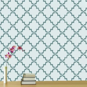 Plantilla de patrón de rabat marroquí decoración de pared pintura hogar papel pintado plantillas artesanales - Imagen 1 de 11