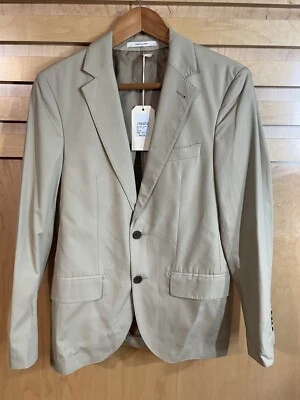 Blazer Club Monaco Grant Fit 2 Botones Algodón Pecho Único Talla 36 S Caqui  Foto 1 de 4