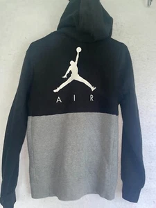 Sudadera con capucha Jordan Nike Air Jumpman Negro Gris Talla S Chaqueta de forro polar con cremallera completa para hombre - Imagen 1 de 6