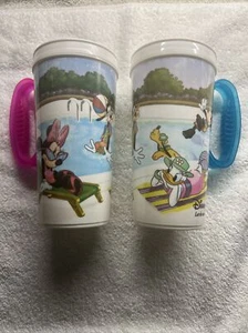 Disney Parks Let The Memories Begin Set of 2 Pink & Blue Souvenir Cups — No Lids - Picture 1 of 4