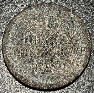 1842 Russia Nikolai I AE Copper 1 Kopeck Serebrom Ekaterinburg Mint 8.56g Coin - Picture 1 of 3