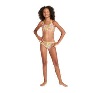 Girls 3pc Retro Surf Swimwear Set art class Size M - Picture 1 of 5