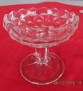 Vintage Fostoria American Glass 4" Tall Compote - Candy Dish - Picture 1 of 3