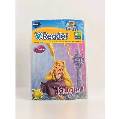  Vtech V.Reader Disney Tangled 4-6 yrs Consonants Ending Sounds Caps Words - Image 1 of 4