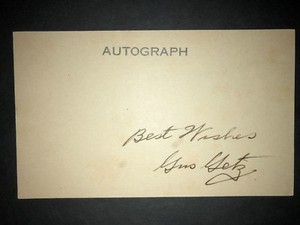 1909 BRAVES: Gus Getz, SIGNED 3x5 Card (JSC), D.1968