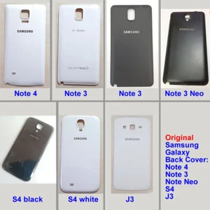 100% Genuine Original Samsung S4, Note3, Note3 Neo, Note4, J3 Back cover Housing - Picture 1 of 11