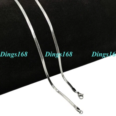 Ожерелье цепочка тонкая елочка 2 мм заполненное настоящим белым золотом 18 карат БЕЗ ПОТУСКНЕНИЯ Q764 - Изображение 1 из 2