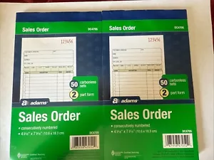 Libro de pedidos de ventas Adams 2 partes sin carbono, 50 juegos, paquete de 2 - Imagen 1 de 3