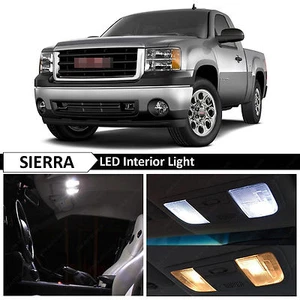 14x White Interior LED Lights Package Kit for 2007-2013 GMC Sierra - Picture 1 of 8