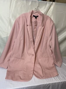 SO NICE! DENIM 24/7 PINK BLAZER JACKET - SIZE 32W- NEW - Picture 1 of 18