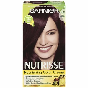 Garnier Nutrisse Permanent Nourishing Color Creme 42 Deep Burgundy Pack of 3 - Picture 1 of 1