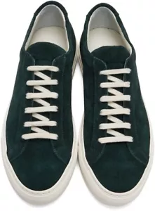 Common Projects Size 43 Green Suede Achilles Low Sneakers $550 - Picture 1 of 6