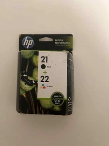 2PK Genuine HP 21 HP 22 Ink for Officejet J3680 4315 Deskjet  EXP 06/2016 - Picture 1 of 5