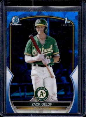 2023 Bowman Sapphire Zack Gelof Chrome 1st Prospect #BCP-1 Athletics - Image 1 of 2