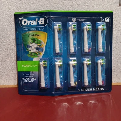 Oral-B Max Clean Floss Action Refill Brush Head 9 Pack - New/ Sealed - Image 1 of 3