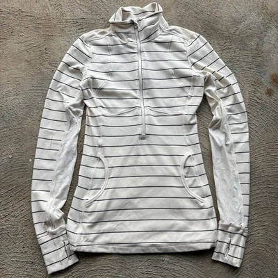 Pullover Lululemon Star Runner marfil a rayas para mujer talla 4 Foto 1 de 4