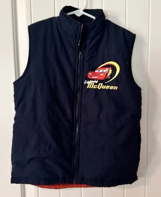 Chaleco Disney Pixar Cars Niños Talla 6 Azul Cremallera Logo Bordado McQueen Azul Marino Foto 1 de 4