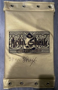 Iron Sheik signiert Gold Spannschloss Pad WWF WWE HOF Wrestling Highspots Echtheitszertifikat - Bild 1 von 4