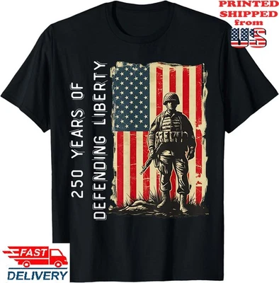 Camiseta Patriótica 250 Aniversario Ejército de Estados Unidos Desfile Militar 2025, Camiseta Unisex Foto 1 de 4