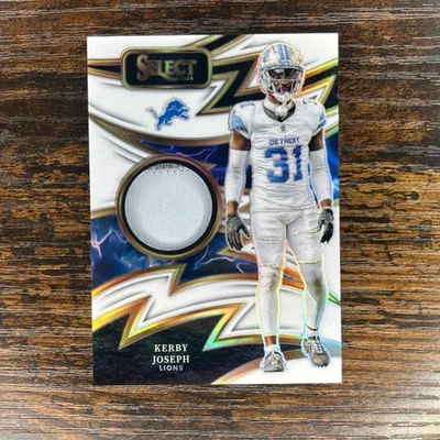 2024 Panini Select Kerby Joseph Sparks White Prizm /75 Lions Patch - Image 1 of 2