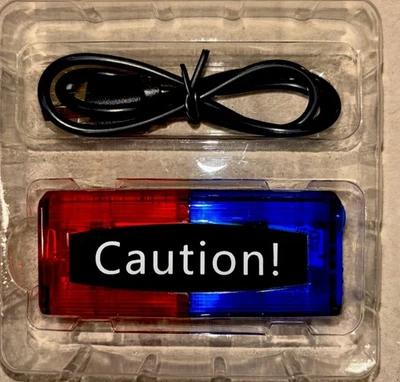 Blue/Red LED Night safety light Rechargeable, walking jogging riding warning - Image 1 of 4