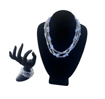 Swarovski лебедь надпись кристалл и камень ожерелье браслет ювелирный набор - Изображение 1 из 4