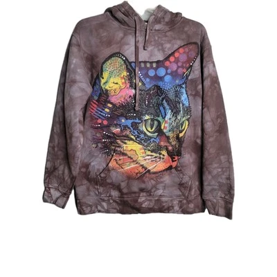 Sudadera Tye Dye Cat Púrpura Multicolor La Montaña Talla S Unisex Bolsillo Foto 1 de 4
