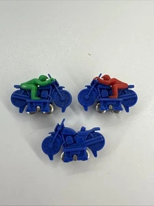Domino Rally Spectacular Motorcycle Stunt Riders Complete Set of 3 - Picture 1 of 5