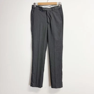 Perry Ellis Niño Pantalones Juvenil 16 Gris Vestido Pantalones Frente Plano Traje Formal Escuela Foto 1 de 4