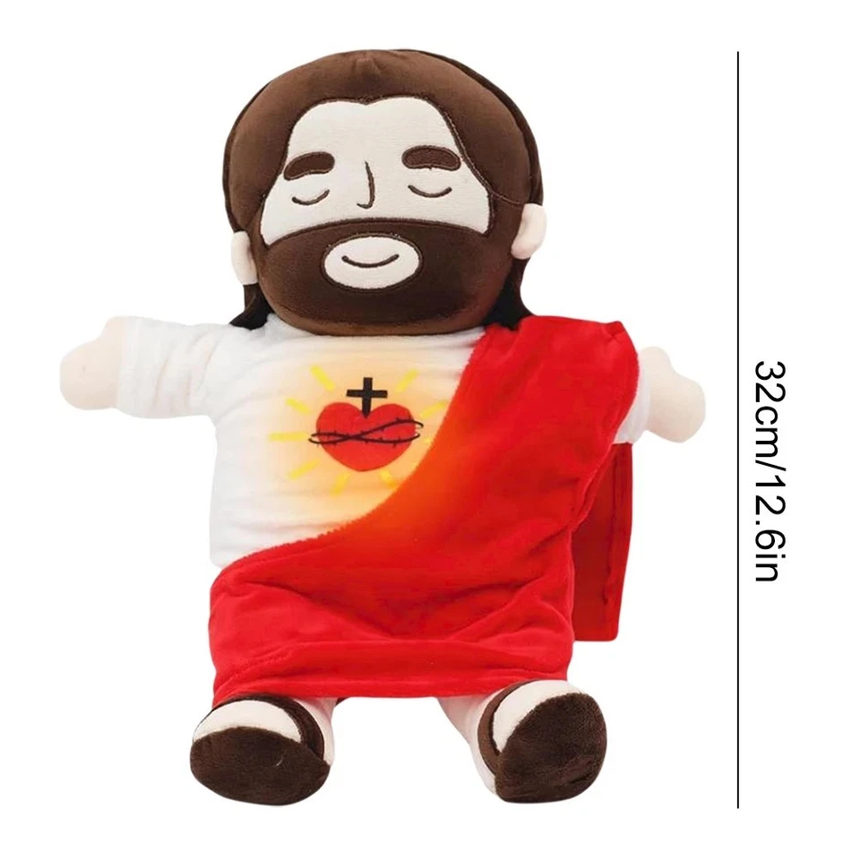 Soothing Breathing Jesus Plush Doll Ornaments Four-Gear Adjustment Children - Image 1 of 4