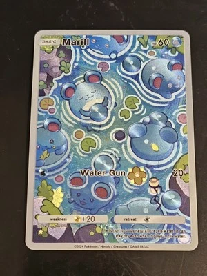 Marill 77/96 Pokemon TCG Pocket Triumphant Light Custom Textured Fanart Card - Image 1 of 4