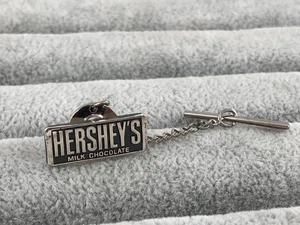 Vintage Hershey's Chocolate Bar Candy Sterling Silver Tie Tack Pin OTC OC Tanner - Picture 1 of 6