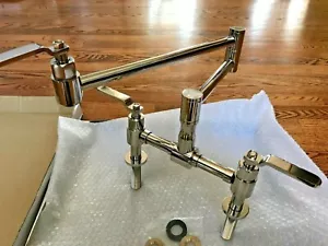 ISI Edison Puente Brazo Giratorio Grifo Cocina Manijas Nivel Níquel Pulido NUEVO I7 - Imagen 1 de 5