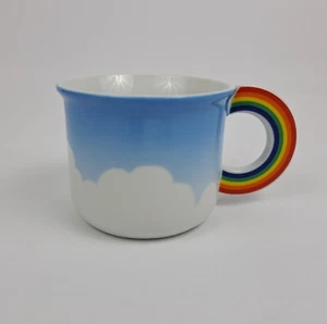 Vandor Mug Rainbow Handle Clouds Sky Vintage Coffee Cup 1980 - Picture 1 of 13