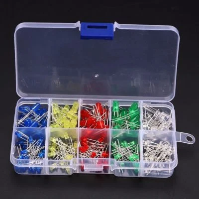 200x 3mm 5mm LED Sortiment Lampe Rot Grün Gelb Blau Weiß Leuchtdioden Diode - Bild 1 von 4