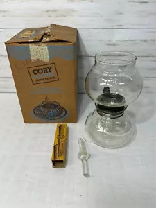 NEW! Vtg. Cory Coffee Brewer Pot 4-8 Cup Glass Vacuum W/ FILTER ROD Original Box - Picture 1 of 24