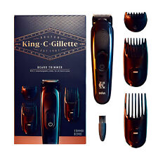 Gillette King C. Cordless Mens Beard Trimmer Kit With Lifetime Sharp Blades