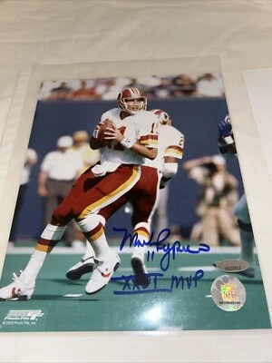 Foto Autografiada Mark Rypien TRISTAR Auténtica NFL Jugador Más Valioso Foto 1 de 3