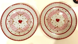 NWT- 2 Anthro Bistro Tile Valentine BOW & ARROW HEART Plate (set of 2) - Picture 1 of 5