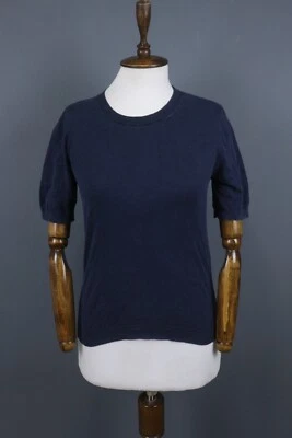 Weekend Max Mara Blue Silk Cotton Relaxed Short Sleeve Top Shirt Size M - Image 1 of 4