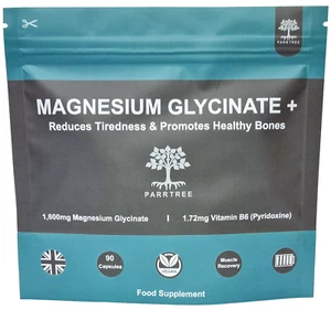 Magnesiumglycinat+ mit Zusatz von Vitamin B6 - 1600mg Nahrungsergänzungsmittel - Bild 1 von 7