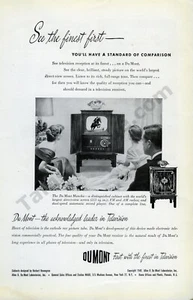 1949 Du Mont Televisions Old B&W PRINT AD Unique Gift or Wall Decor! (1701) - Picture 1 of 1