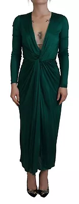 Vestido DOLCE & GABBANA Verde Oscuro Viscosa Manga Larga Midi IT36/US2/2XS 2180usd Foto 1 de 4