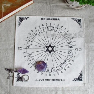 Table Pendulum Chart Magic Hexagram Pentacle Runes Tarot Wicca Pagan Altar Decor - Picture 1 of 11